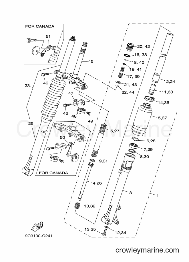 2012 Dirt Bike TT-R125LWEB - TT-R125LWEB (19CT) [010] - FRONT FORK 2