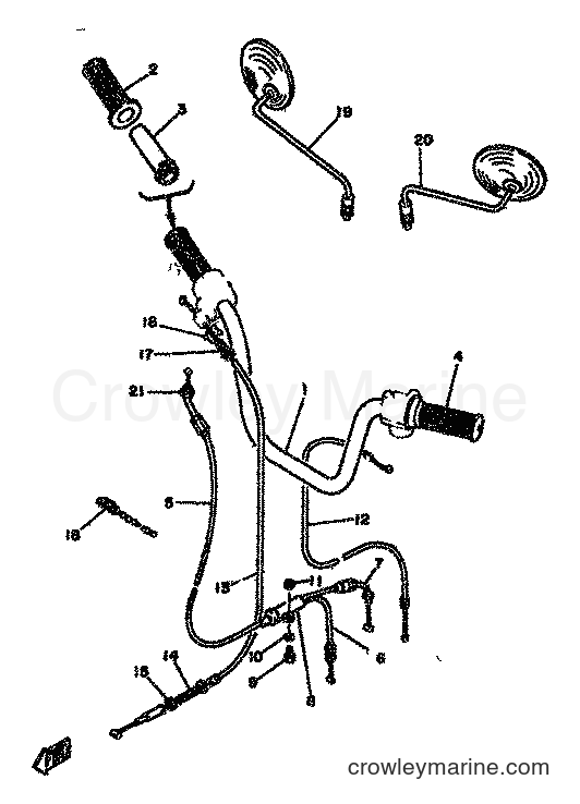 Yamaha Motors TZ125H (5F5) [999] - STEERING-CABLES
