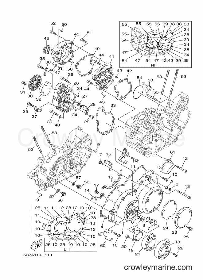 2017 Cruiser XV1900CU - XV1900CU (BL96) [010] - CRANKCASE COVER 1