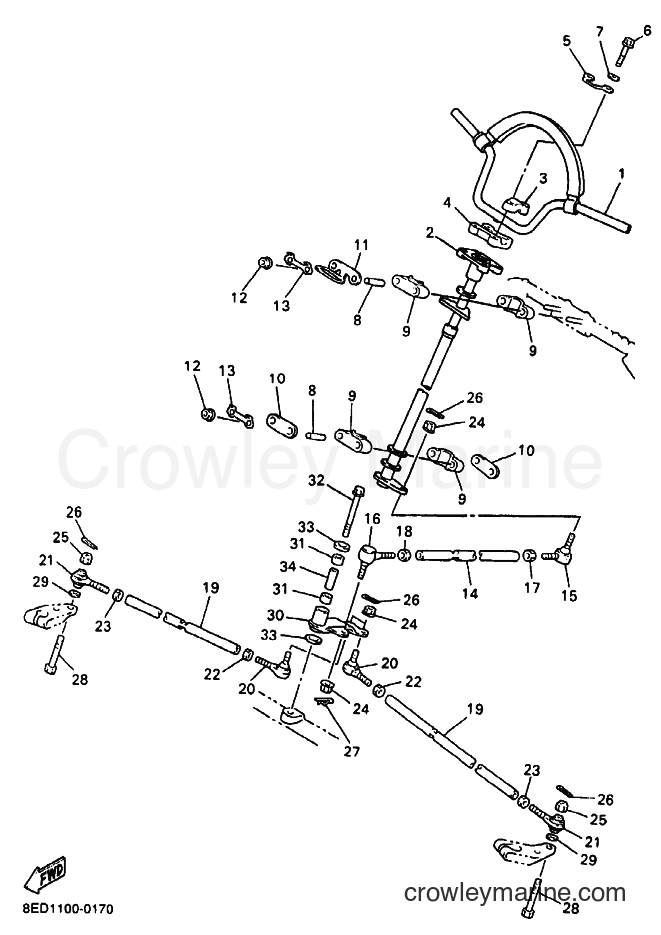 Yamaha Motors VX700LT (8ED1) [020] - STEERING