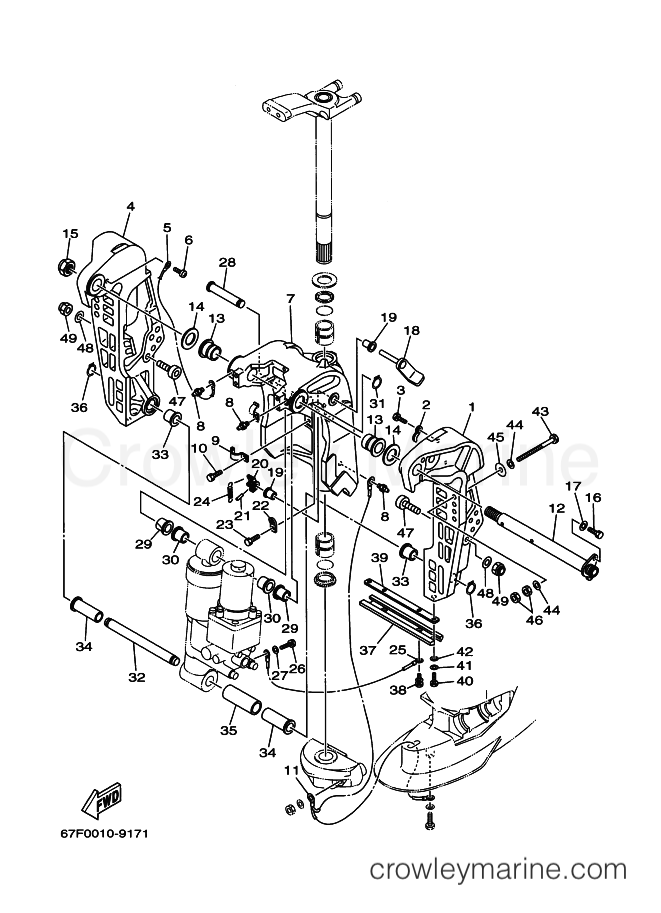 Yamaha Motors F80TLR (67G) [050] - BRACKET 1