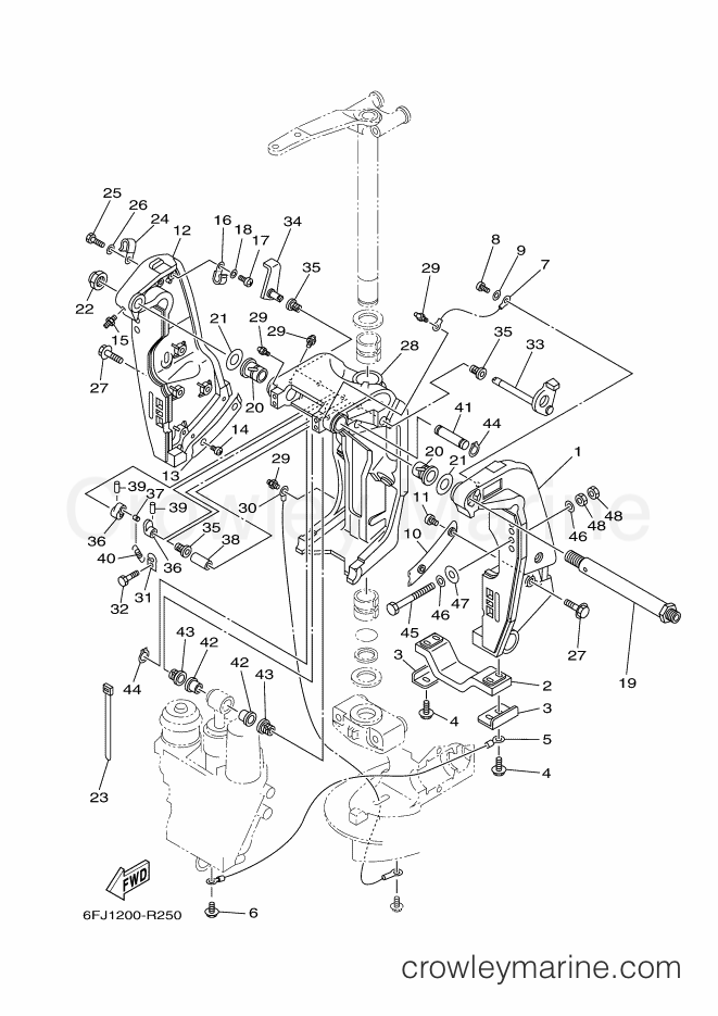 Yamaha Motors F250HET (6FJ1) [030] - BRACKET 1