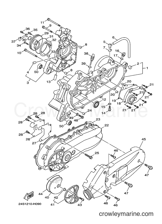 2009 Scooter YW125 - YW125 (37D1) [010] - CRANKCASE