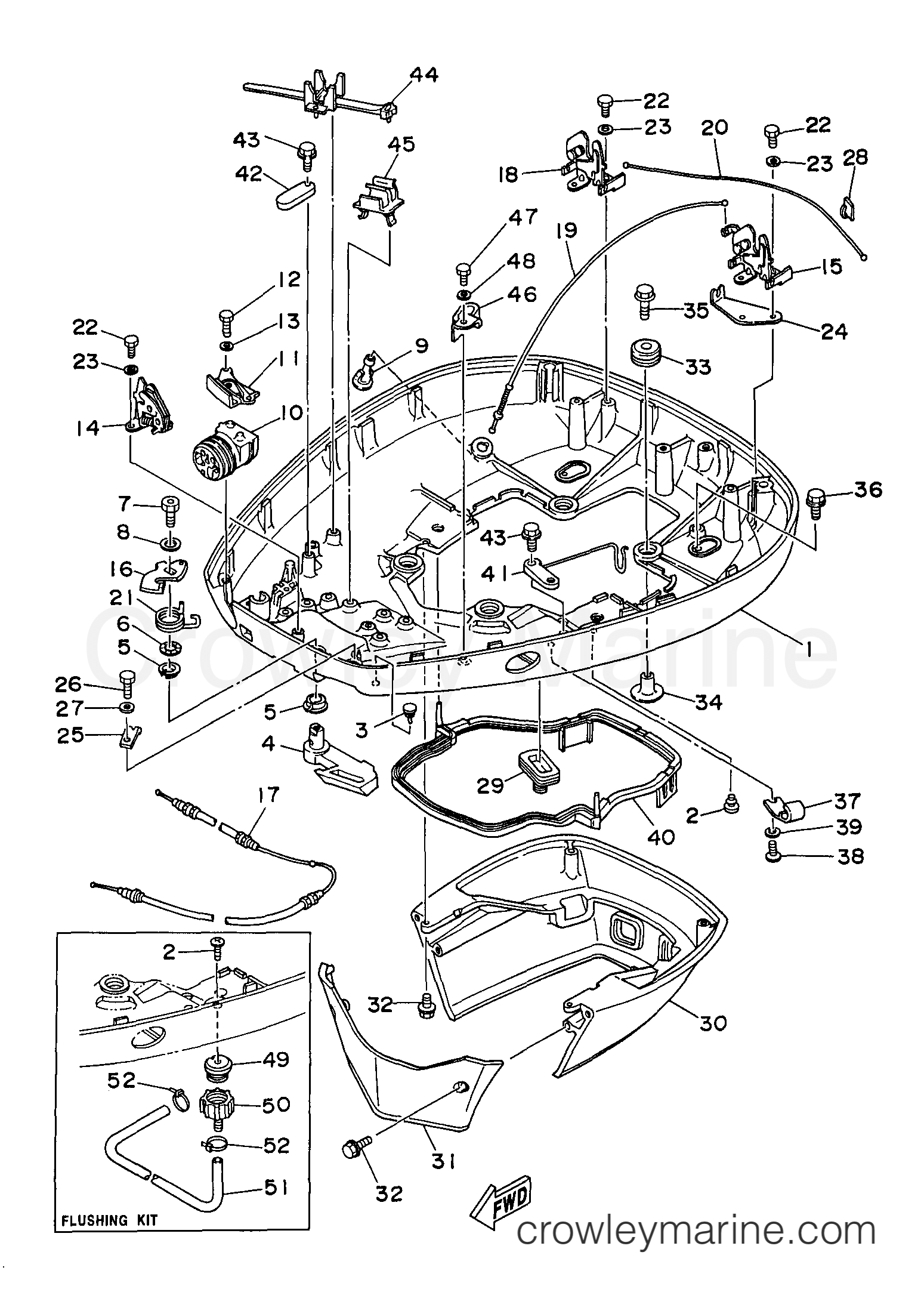 Yamaha Motors L130TXRV - BOTTOM COWLING