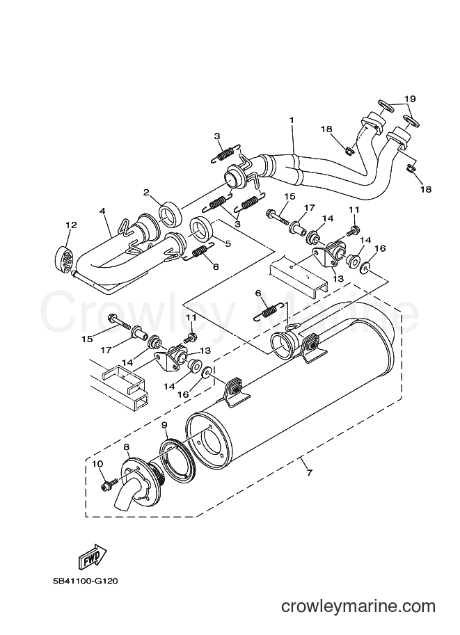2013 ATV YXR700F - YXR700F (1RBF) [010] - EXHAUST