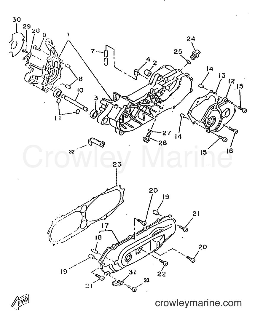 1998 Scooter CW50RSX - CW50RSX (4YD2) [999] - CRANKCASE