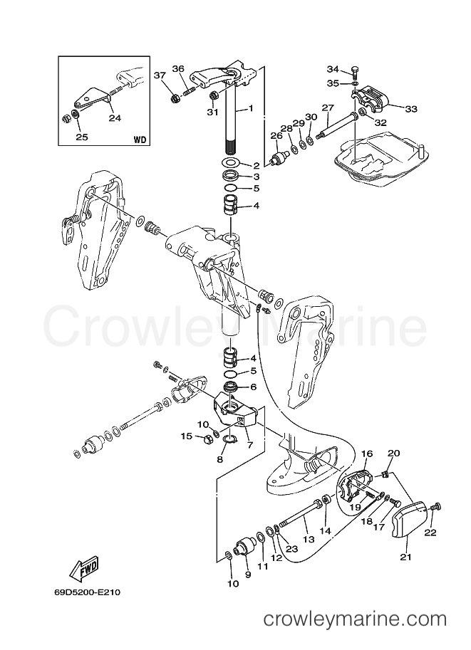 Yamaha Motors E60HMHDX (69DC) [240] - BRACKET 4