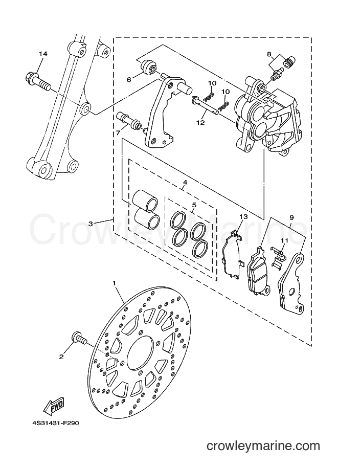 2007 Dirt Bike JT135 - JT135 (4S32) [010] - FRONT BRAKE CALIPER