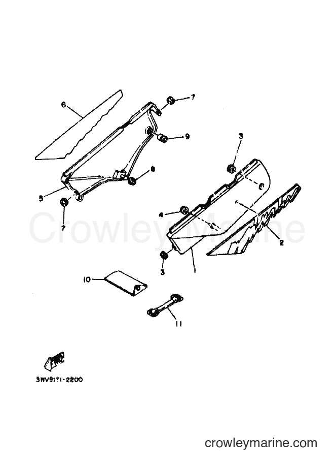 1993 Dirt Bike XT350D - XT350D (3NV9) [010] - SIDE COVER