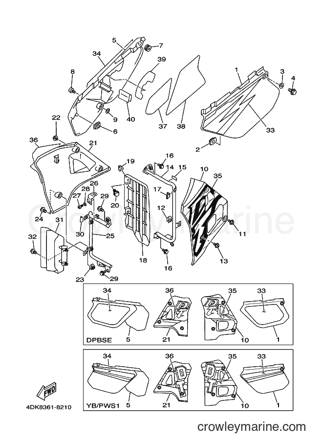 Yamaha Motors DT125R (3RMB) [050] - SIDE COVER