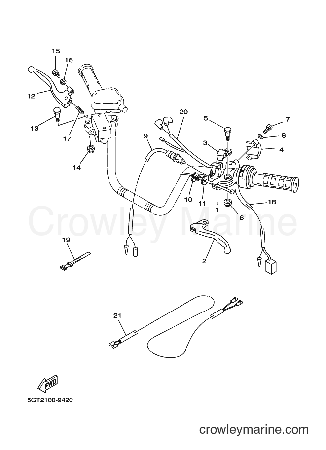 2000 ATV YFM600FWA - YFM600FWA (5GTB) [020] - HANDLE SWITCH & LEVER