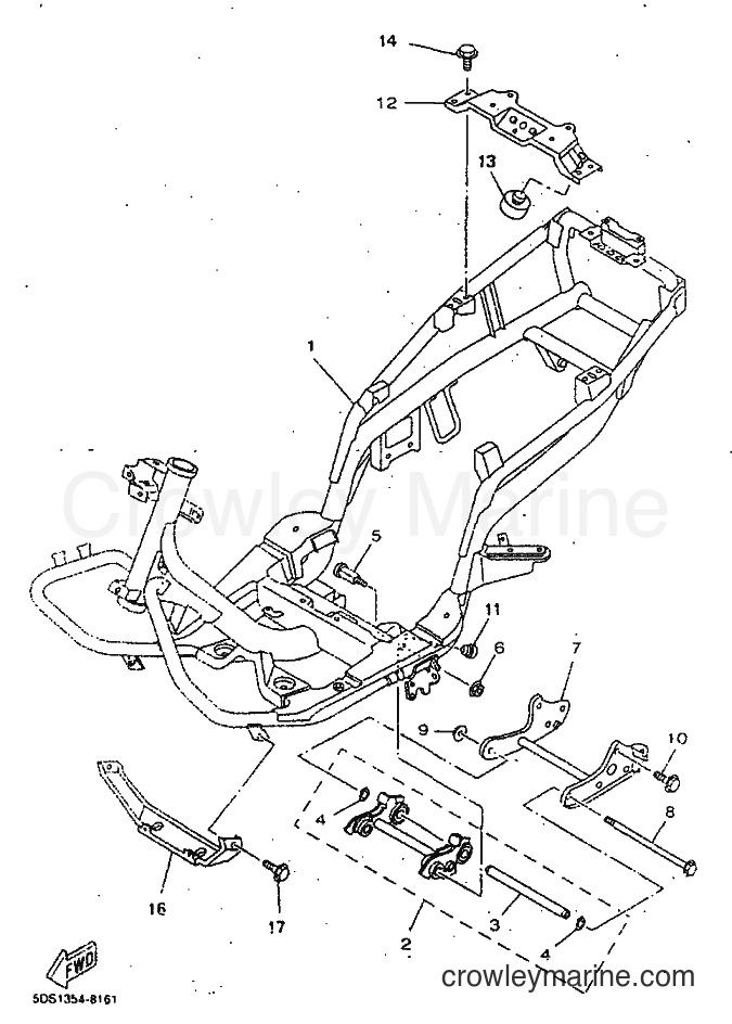 1998 Scooter YP125E - YP125E (5DS8) [010] - FRAME