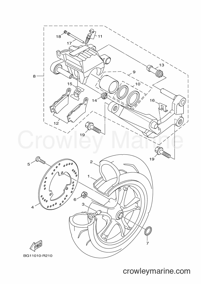 2017 Scooter YW125 - YW125 (BC94) [010] - REAR WHEEL