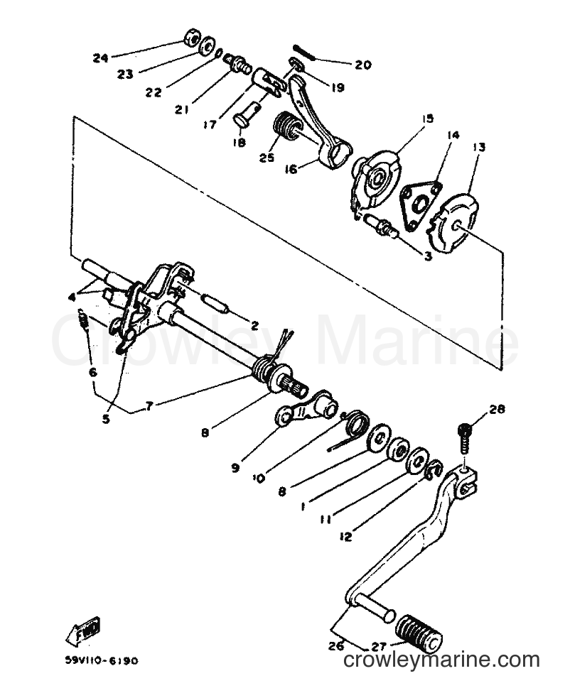1986 ATV YFM225N - YFM225N (59V) [999] - SHIFT SHAFT