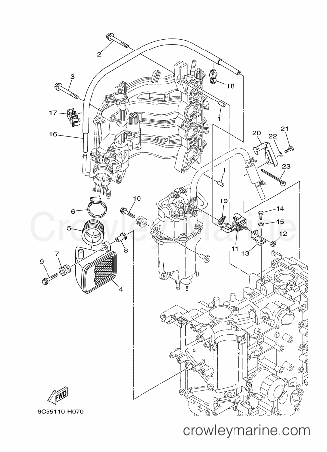 Yamaha Motors F60CET (6C58) [250] - INTAKE 2
