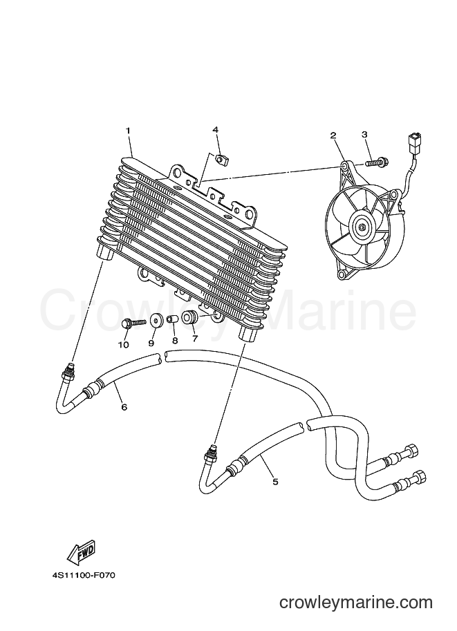 2009 ATV YFM400FWN - YFM400FWN (4S1B) [010] - OIL COOLER