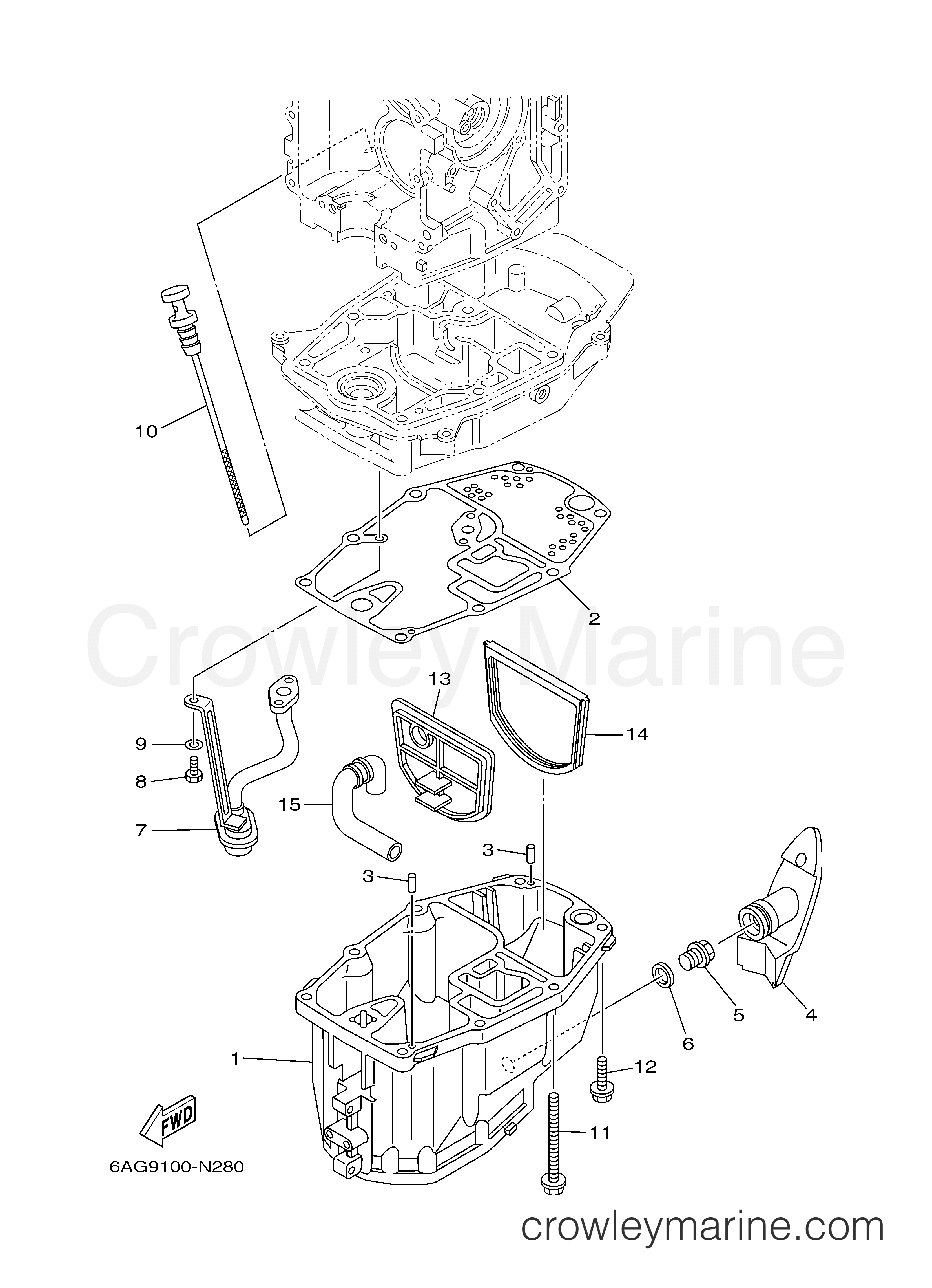 Yamaha Motors F15LPHA - OIL PAN