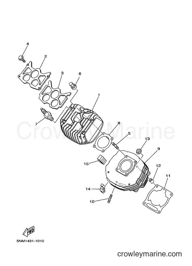 2002 Scooter JZ120F - JZ120F (5NM4) [010] - CYLINDER HEAD