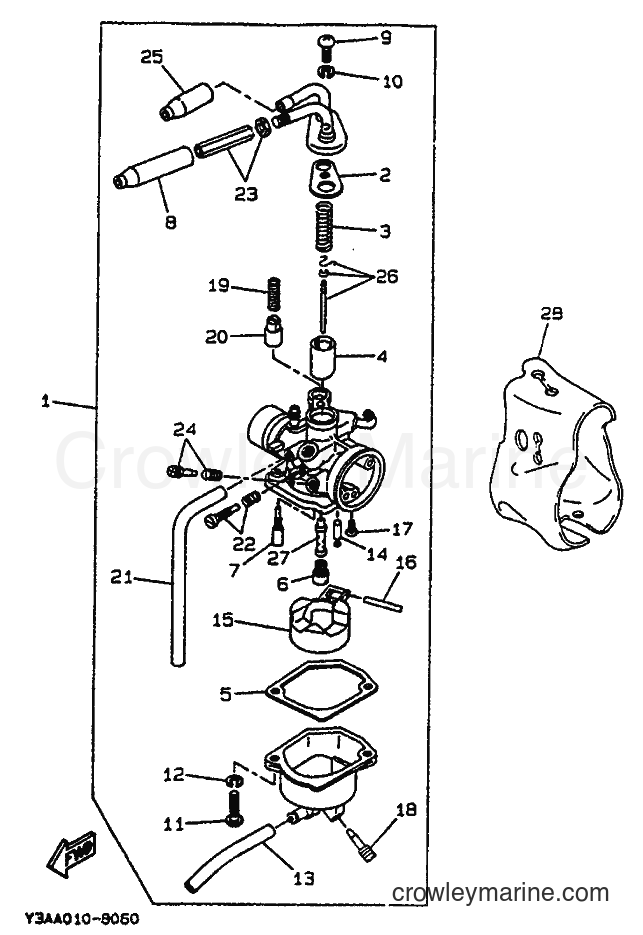1992 Scooter CW50 - CW50 (4EY1) [999] - CARBURETOR
