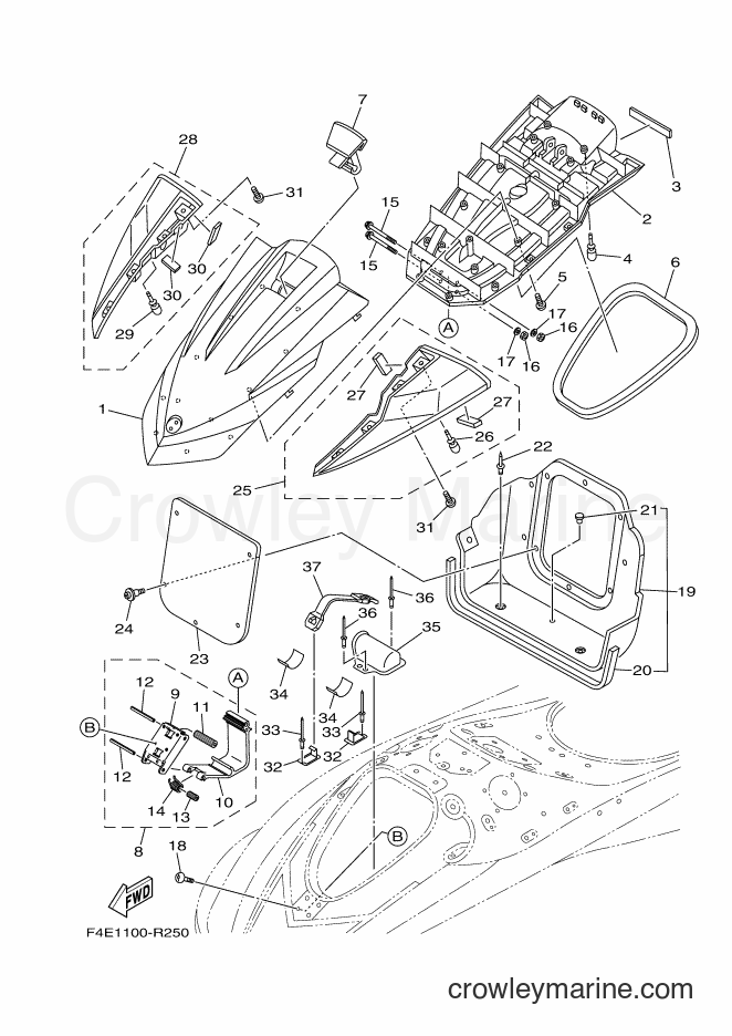 Yamaha Motors VC1800-T (F4E5) [030] - ENGINE HATCH 2