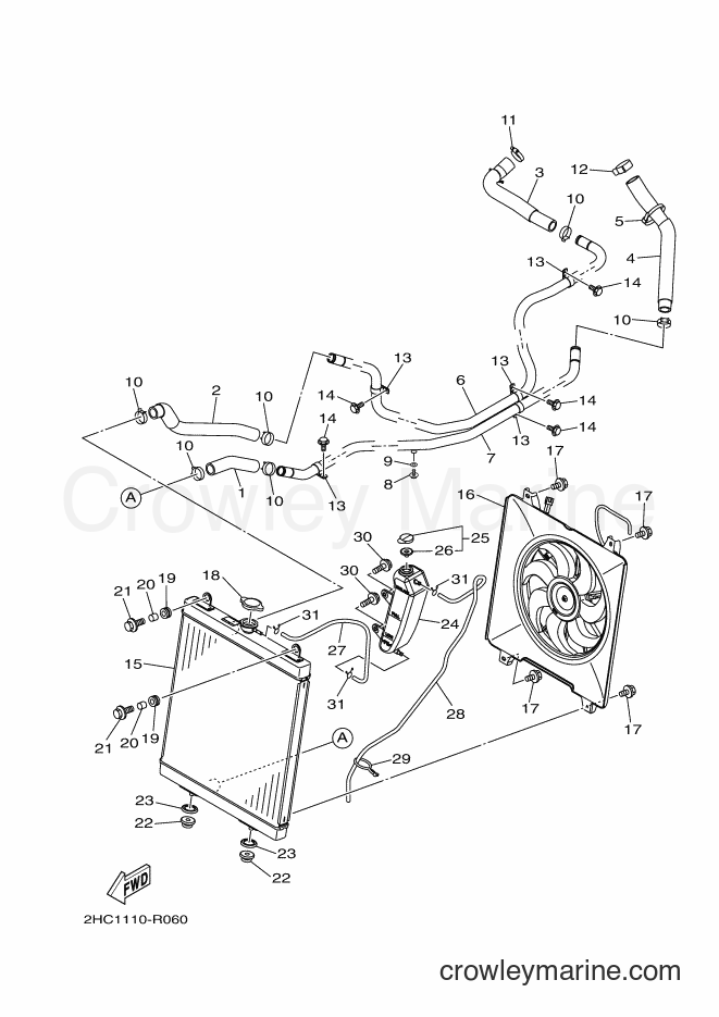 2016 ATV YXZ1000ES - YXZ1000ES (2HC2) [010] - RADIATOR & HOSE
