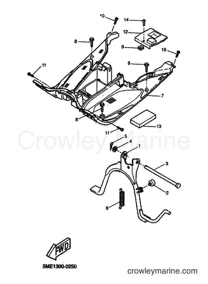 2000 Scooter YQ100 - YQ100 (5ME1) [080] - STAND & FOOTREST