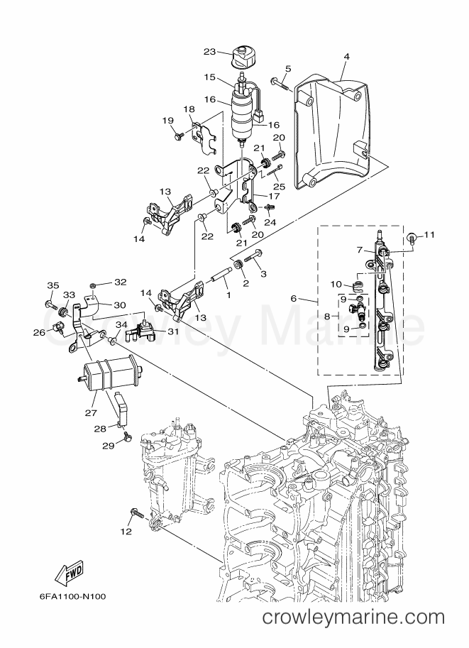 Yamaha Motors F175XA-2017 (6FA4) [100] - INTAKE 2