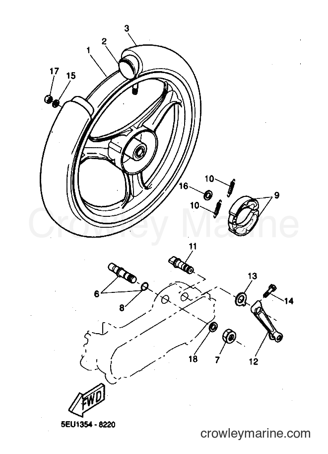 1999 Scooter YH50 - YH50 (5JB2) [030] - REAR WHEEL