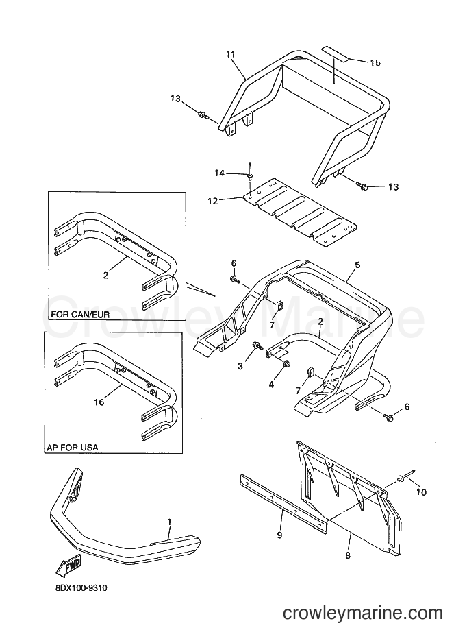 2000 Snowmobile VT500XL - VT500XL (8DX2) [030] - BUMPER
