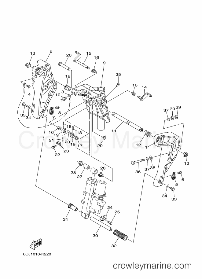 Yamaha Motors F70AETL (6CJ2) [150] - BRACKET 1