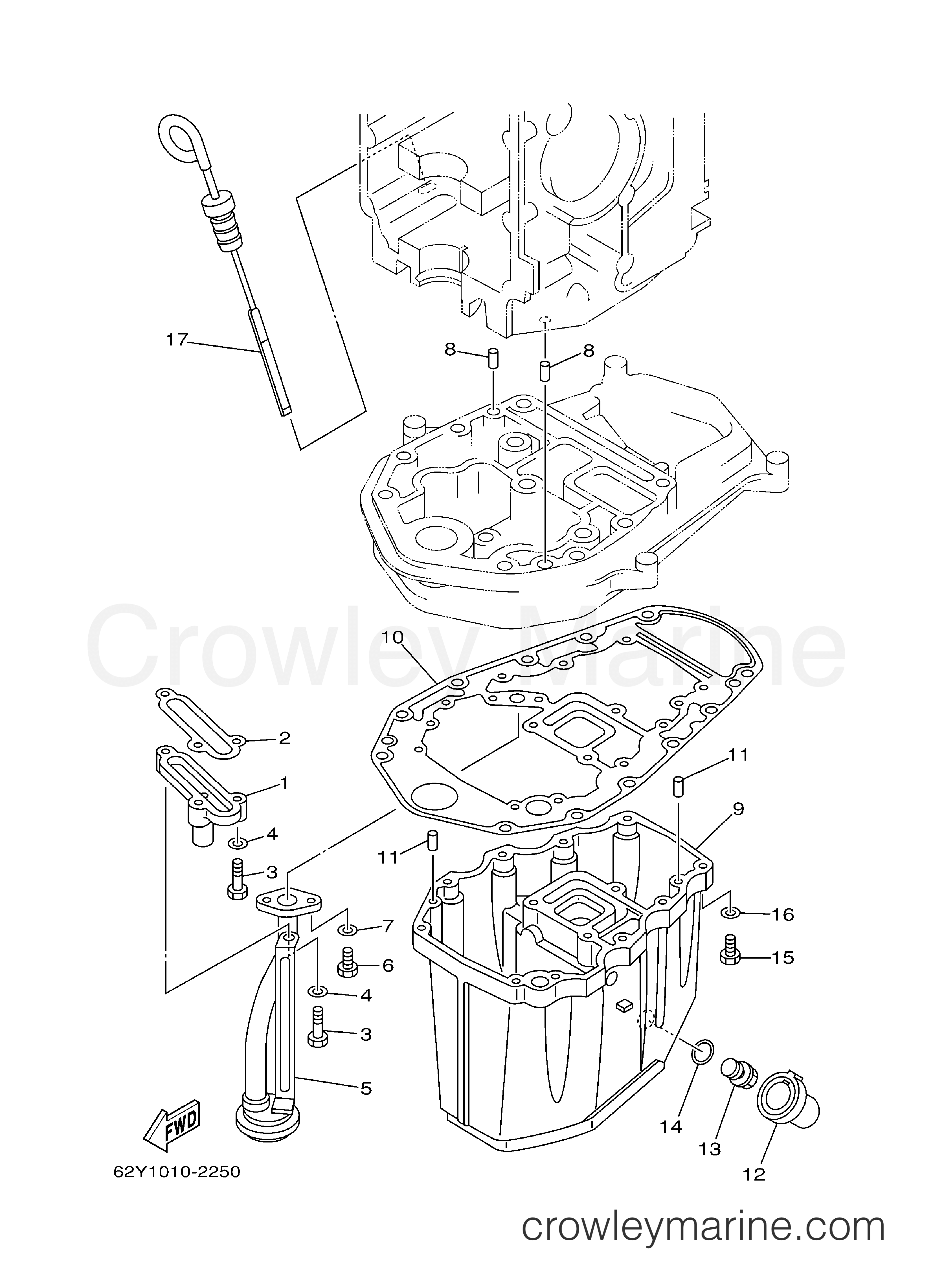 Yamaha Motors F50TLRC - OIL PAN