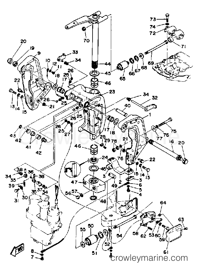 Yamaha Motors 150TLRQ - BRACKET 1