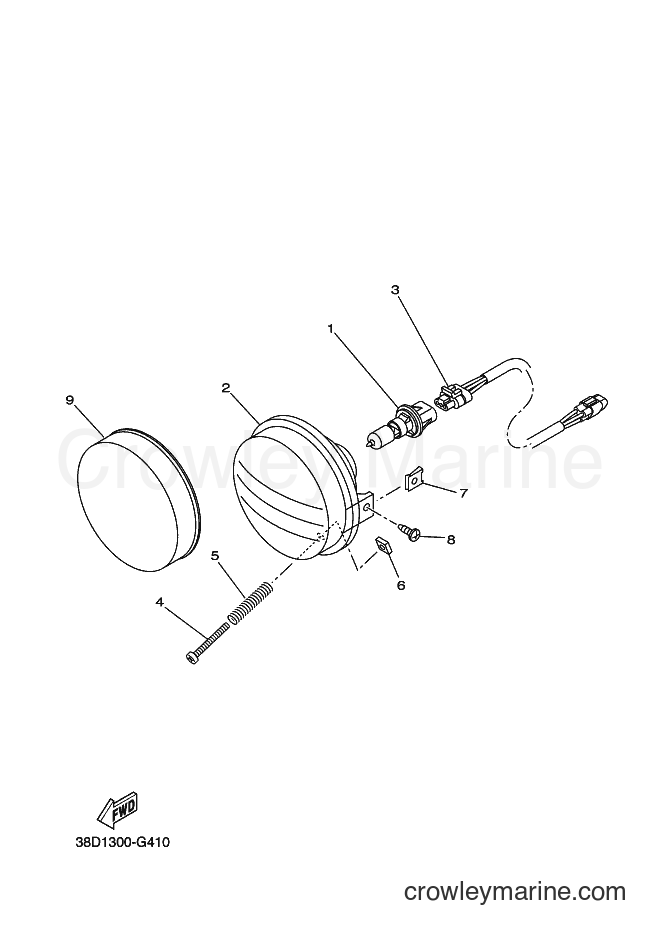 2009 ATV YFM350A - YFM350A (38D2) [030] - HEADLIGHT 1