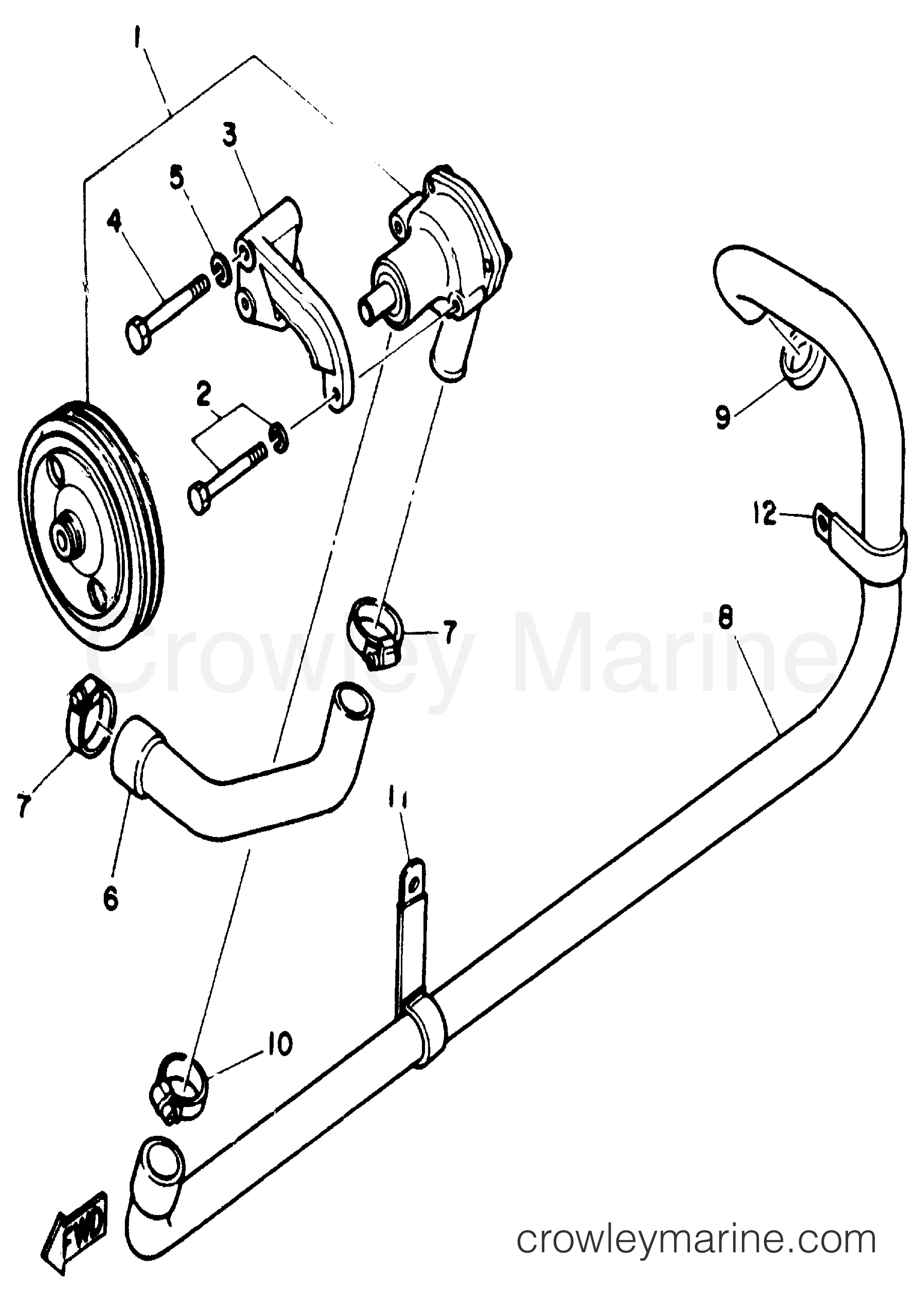 Yamaha Motors V6_4.3_ENGINE_EST - WATER PUMP