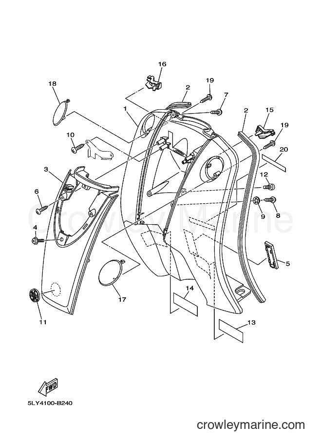2003 Scooter YJ50R - YJ50R (5PP4) [010] - LEG SHIELD