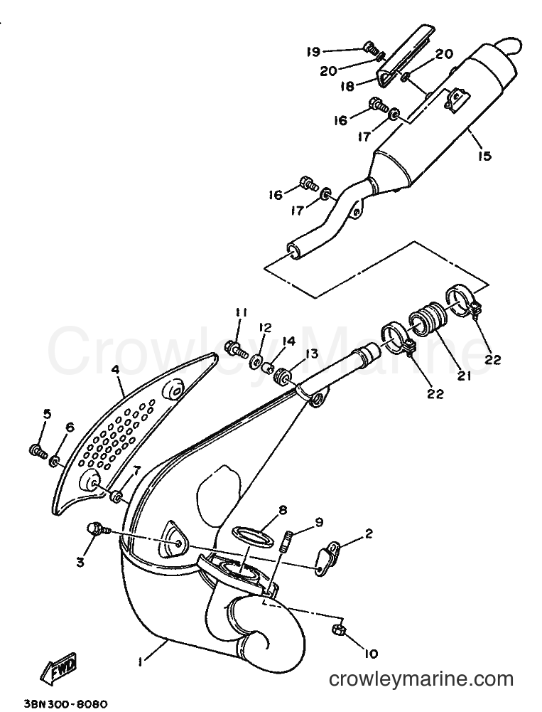 1990 Dirt Bike DT200R - DT200R (3MH2) [010] - EXHAUST