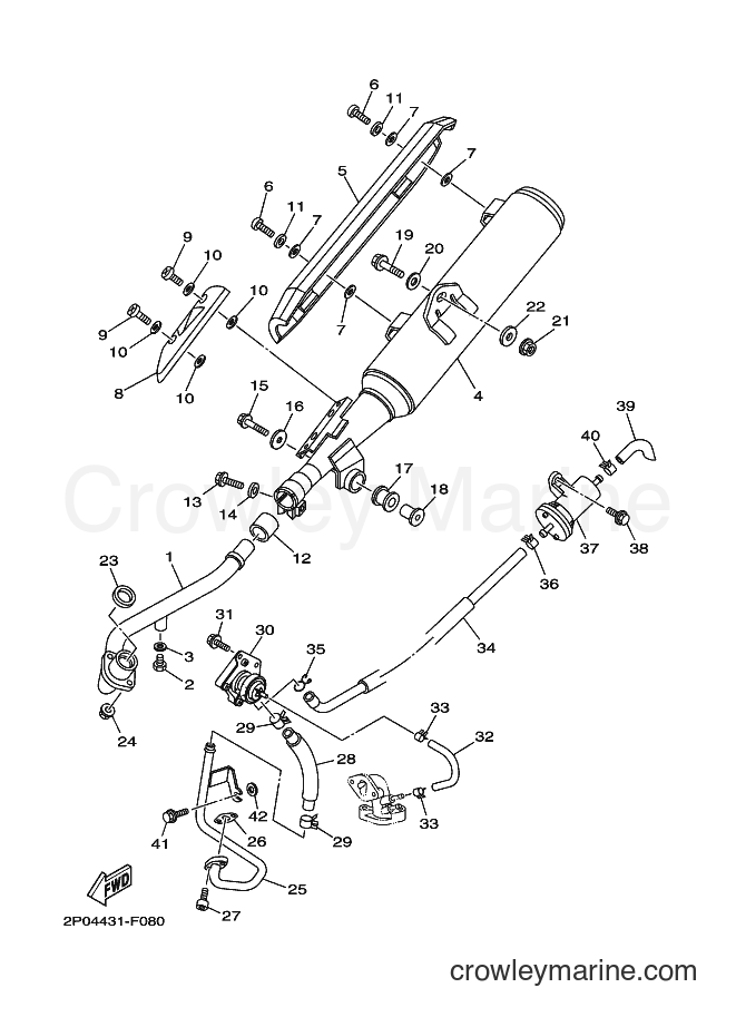 2008 Scooter T110 - T110 (2P14) [010] - EXHAUST