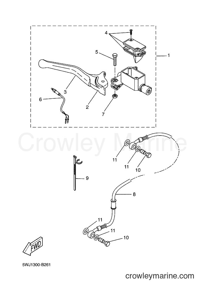 Yamaha Motors YQ50 (5SB7) [080] - FRONT MASTER CYLINDER