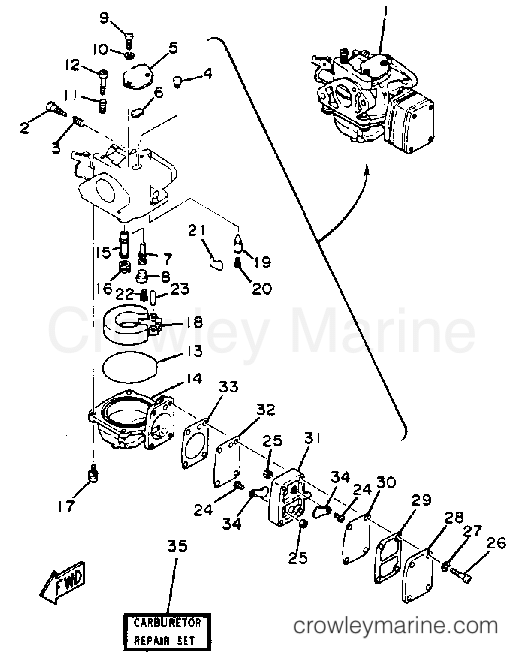 Yamaha Motors 8SK - CARBURETOR