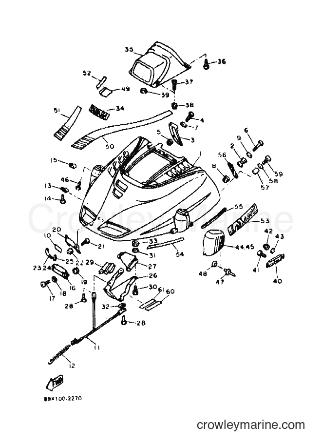 1992 Snowmobile ET410TR - ET410TR (89X1) [010] - SHROUD