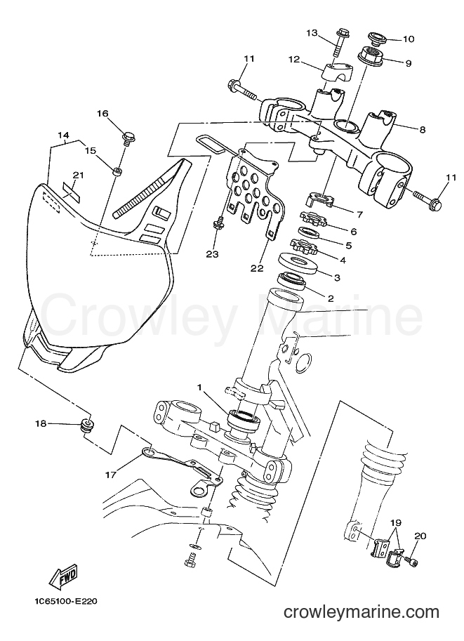 2009 Dirt Bike TT-R230 - TT-R230 (1C6F) [010] - STEERING