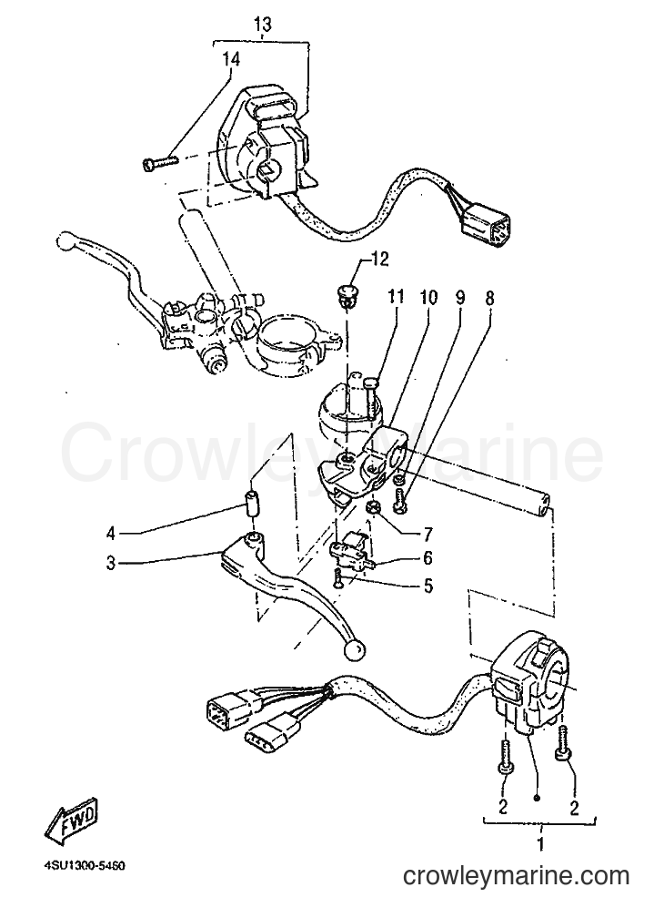1995 Street Bike SRZ660 - SRZ660 (4SU1) [999] - HANDLE SWITCH & LEVER
