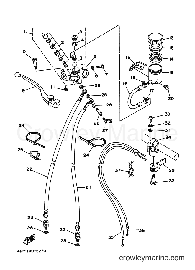 1992 Street Bike TZ250 - TZ250 (4DP2) [050] - FRONT MASTER CYLINDER