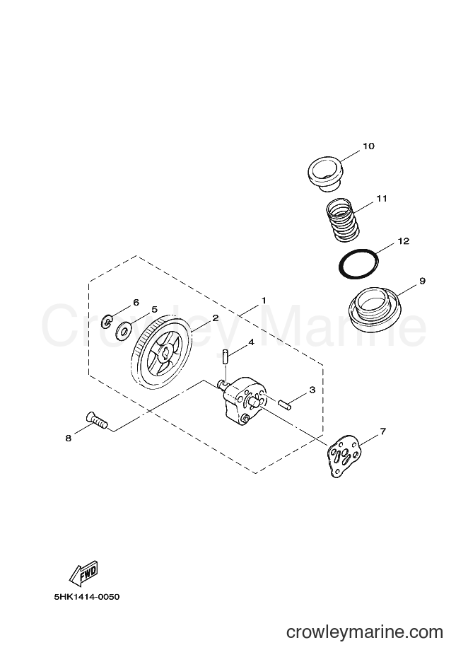2012 Scooter XC100N - XC100N (1DW2) [010] - OIL PUMP