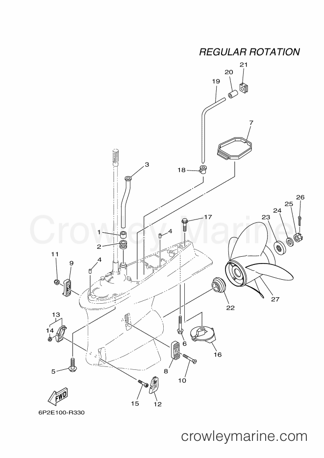 Yamaha Motors F250A (6P2E) [220] - LOWER CASING & DRIVE 2