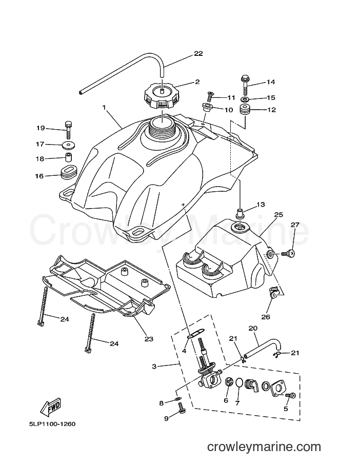 2001 ATV YFM660R - YFM660R (5LP4) [010] - FUEL TANK