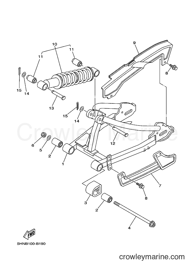 Yamaha Motors TT-R90E (5HNF) [030] - REAR ARM & SUSPENSION