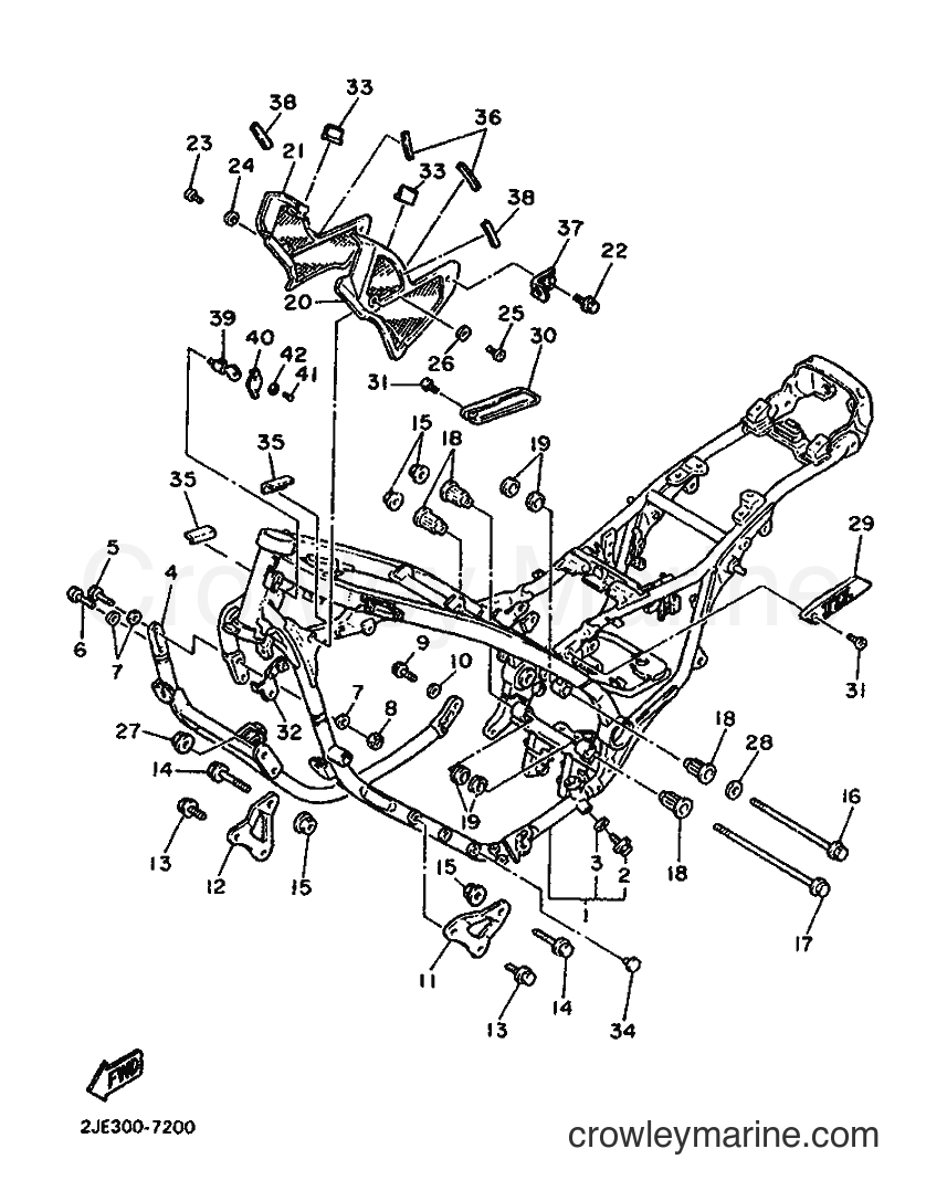 Yamaha Motors FZX750 (2JE) [999] - FRAME