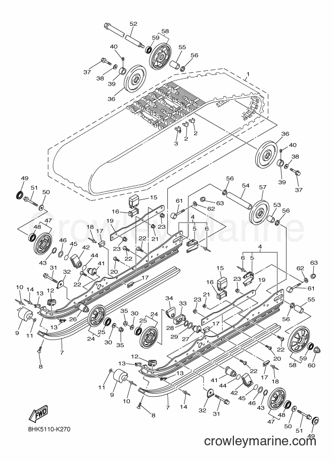 2011 Snowmobile RFX10RSS - RFX10RSS (8HK6) [010] - TRACK SUSPENSION 1