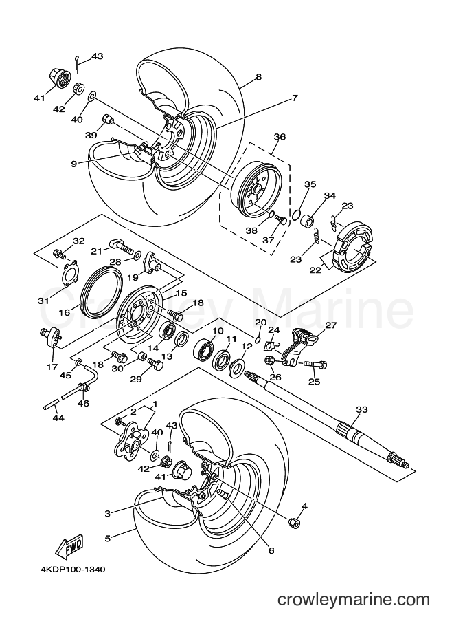 2001 ATV YFB250FW - YFB250FW (4KDR) [020] - REAR WHEEL